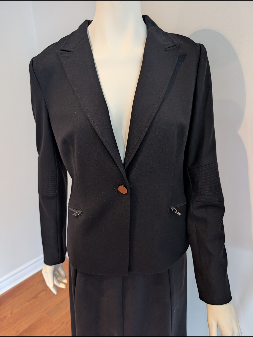 Tory Burch Wool Black Women’s Single-Button Blazer Jacket